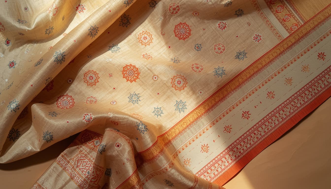 Heritage motif textile pattern — GulSaaz weave